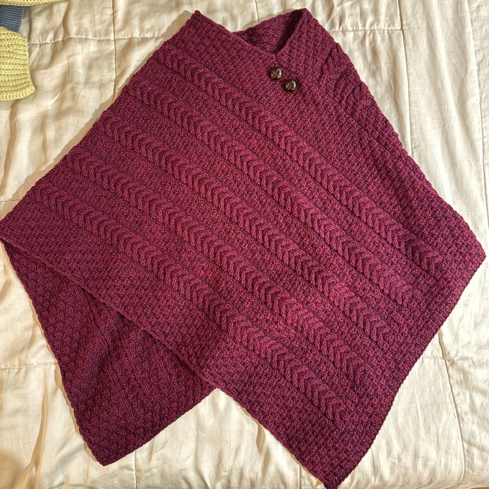 Genuine Irish Wool Poncho